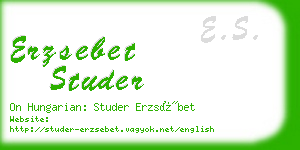 erzsebet studer business card